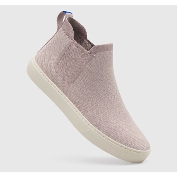 Rothys Chelsea Boots Womens Size 6 Pink White Fabric Mid Top Booties - Picture 1 of 12